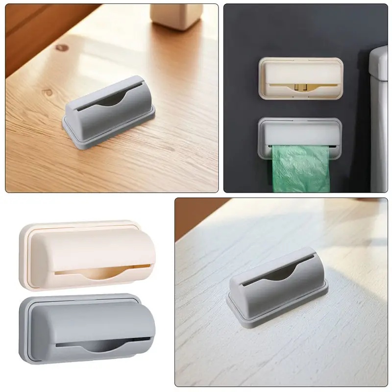 Kitchen Appliances Organizer - 1/2/3/4Pcs Wall-Mounted Trash Bag Dispenser Kitchen