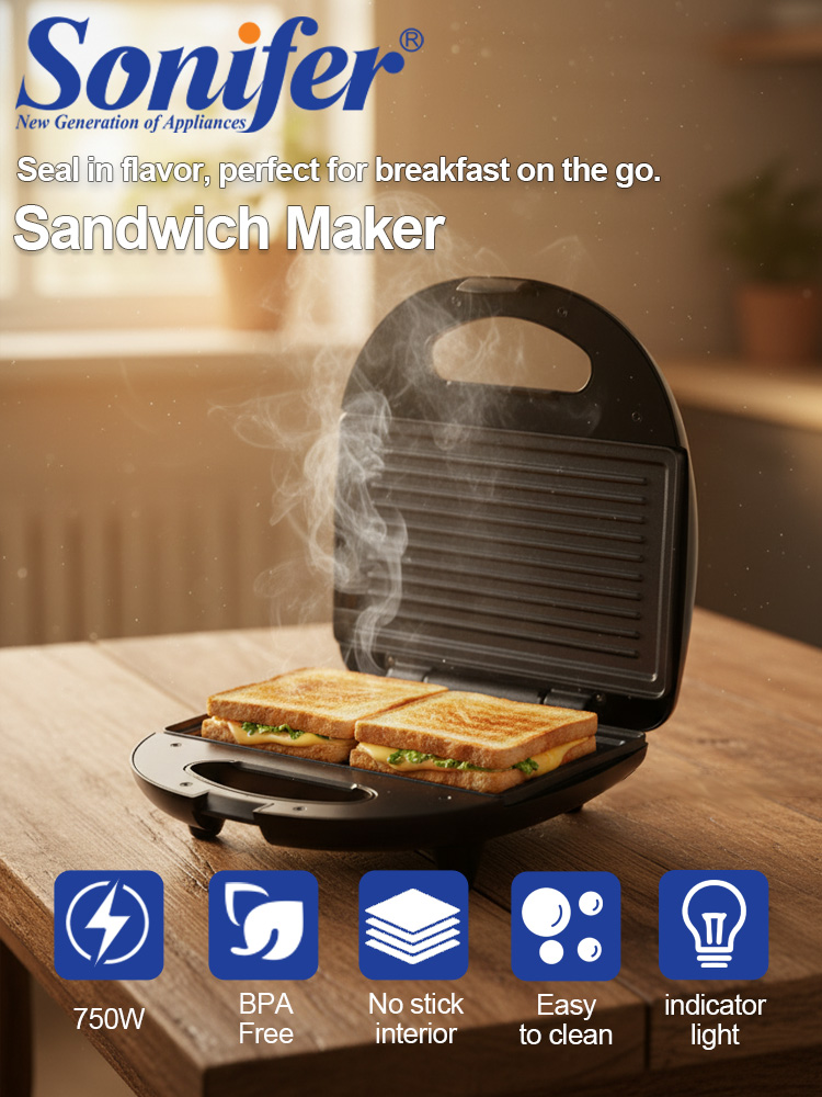 Sandwich Press Grill - Sandwich Maker Sonifer SF-6173 750W Non