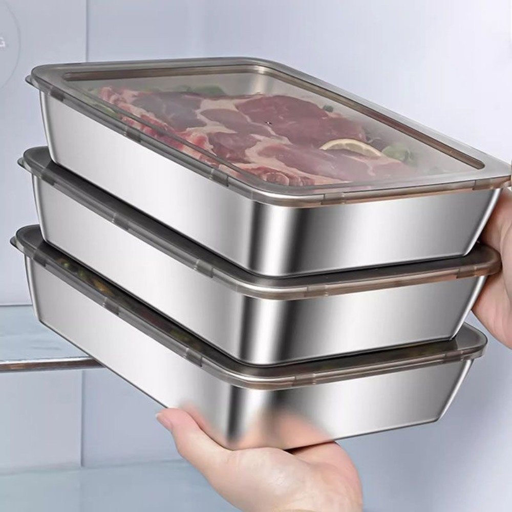 Kitchen Appliances Organizer - Food Grade Stainless Steel Serving Tray