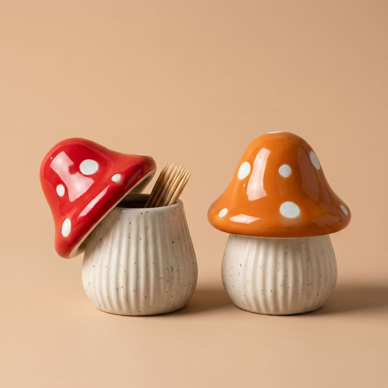 Cartoon Mushroom Ceramic Stora - Kitchen Appliances Organizer review and price