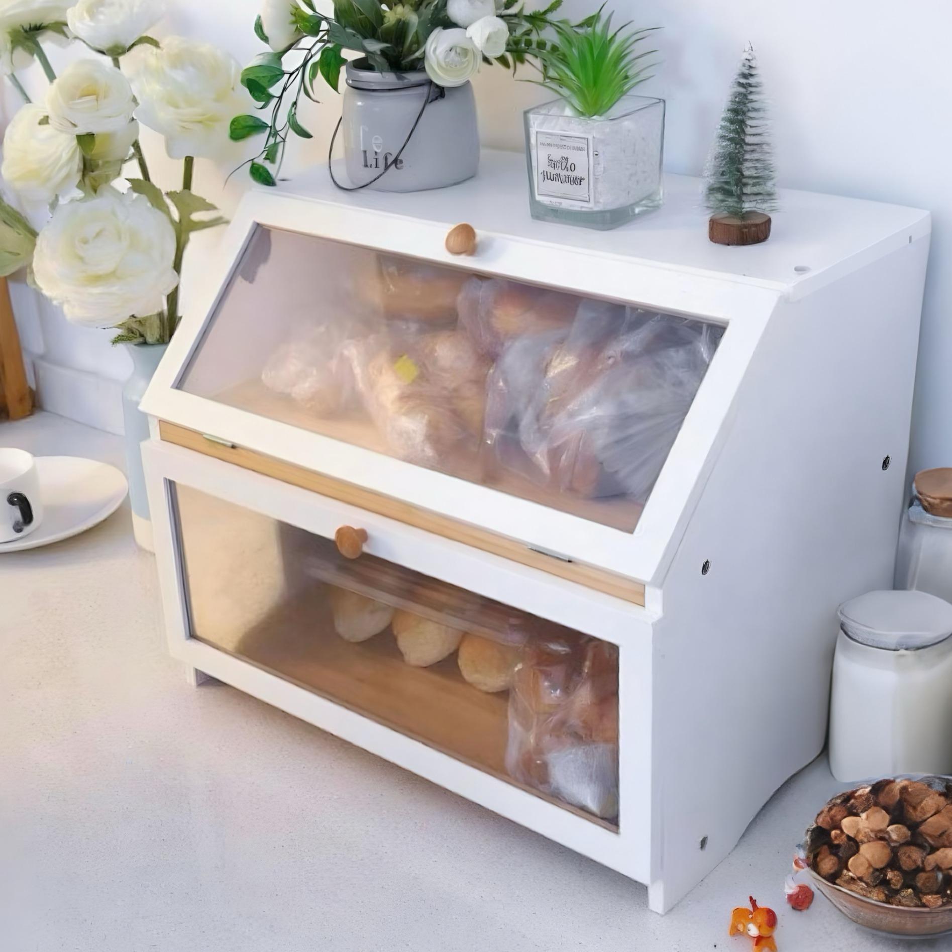 HOMEKOKO Double Layer Bread Bo - Kitchen Appliances Organizer review and price