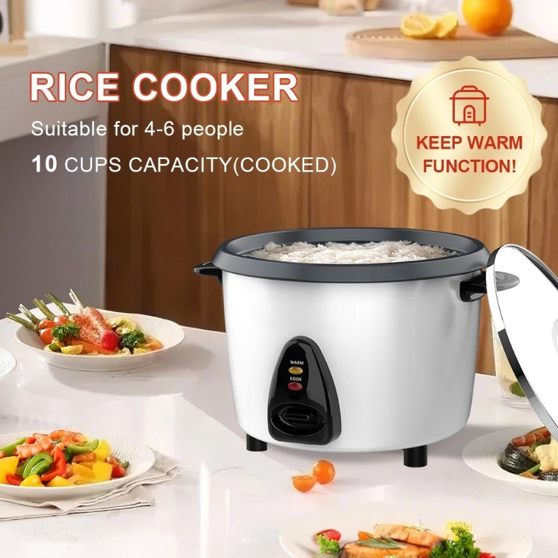 700 Watt White Non-stick Coate - Rice Cooker 10 Cup review and price