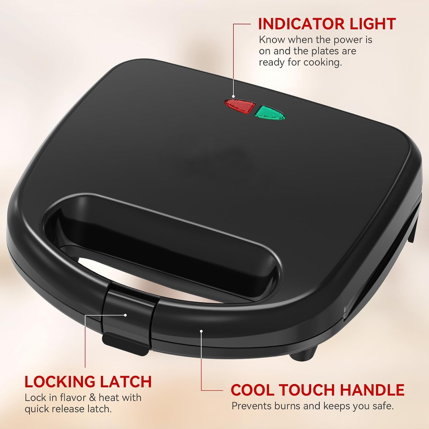 Sandwich Maker, 2-Slice Grille - Sandwich Press Grill review and price