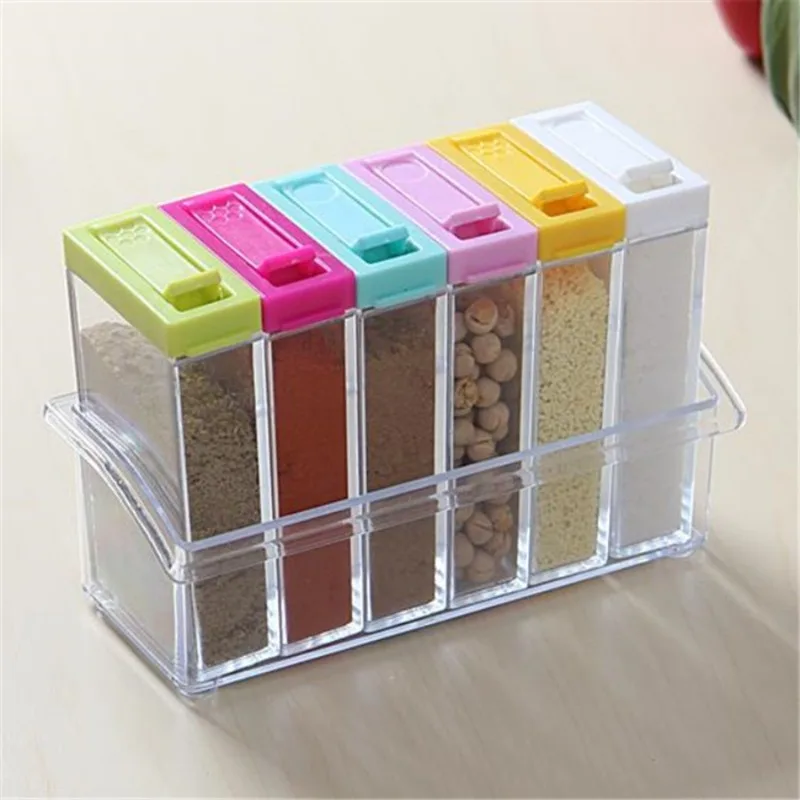 Transparent Seasoning Six Grid - Kitchen Appliances Organizer review and price