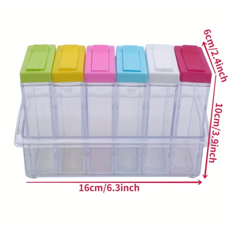 Transparent Seasoning Six Grid - Kitchen Appliances Organizer review and price