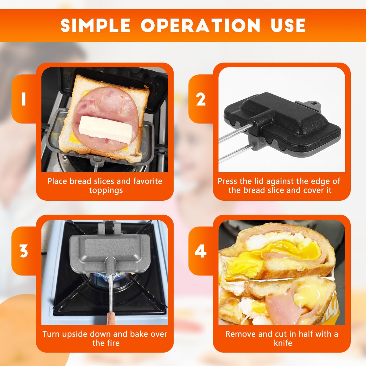 ABUD-Double-Sided Sandwich Bak - Sandwich Press Grill review and price