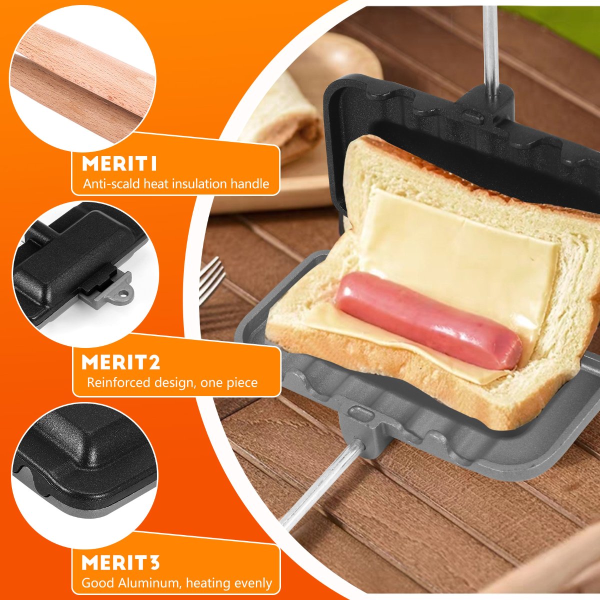 ABUD-Double-Sided Sandwich Bak - Sandwich Press Grill review and price