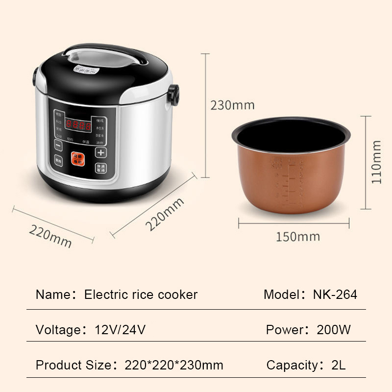 12V 24V Mini Rice Cooker Car T - Rice Cooker 10 Cup review and price