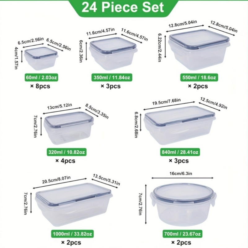 48PCS BPA-Free Food Storage Se - Kitchen Appliances Organizer review and price